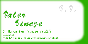 valer vincze business card